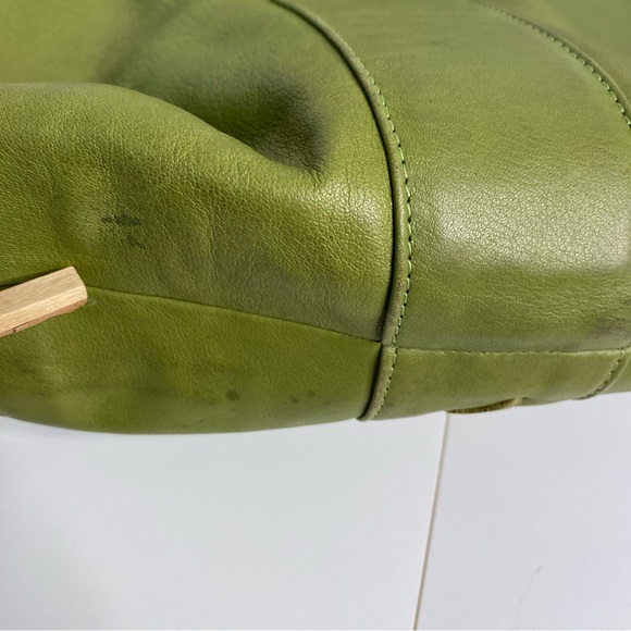 Zina Eva Green Fringe Tassel Leather Handbag - Picture 8 of 12